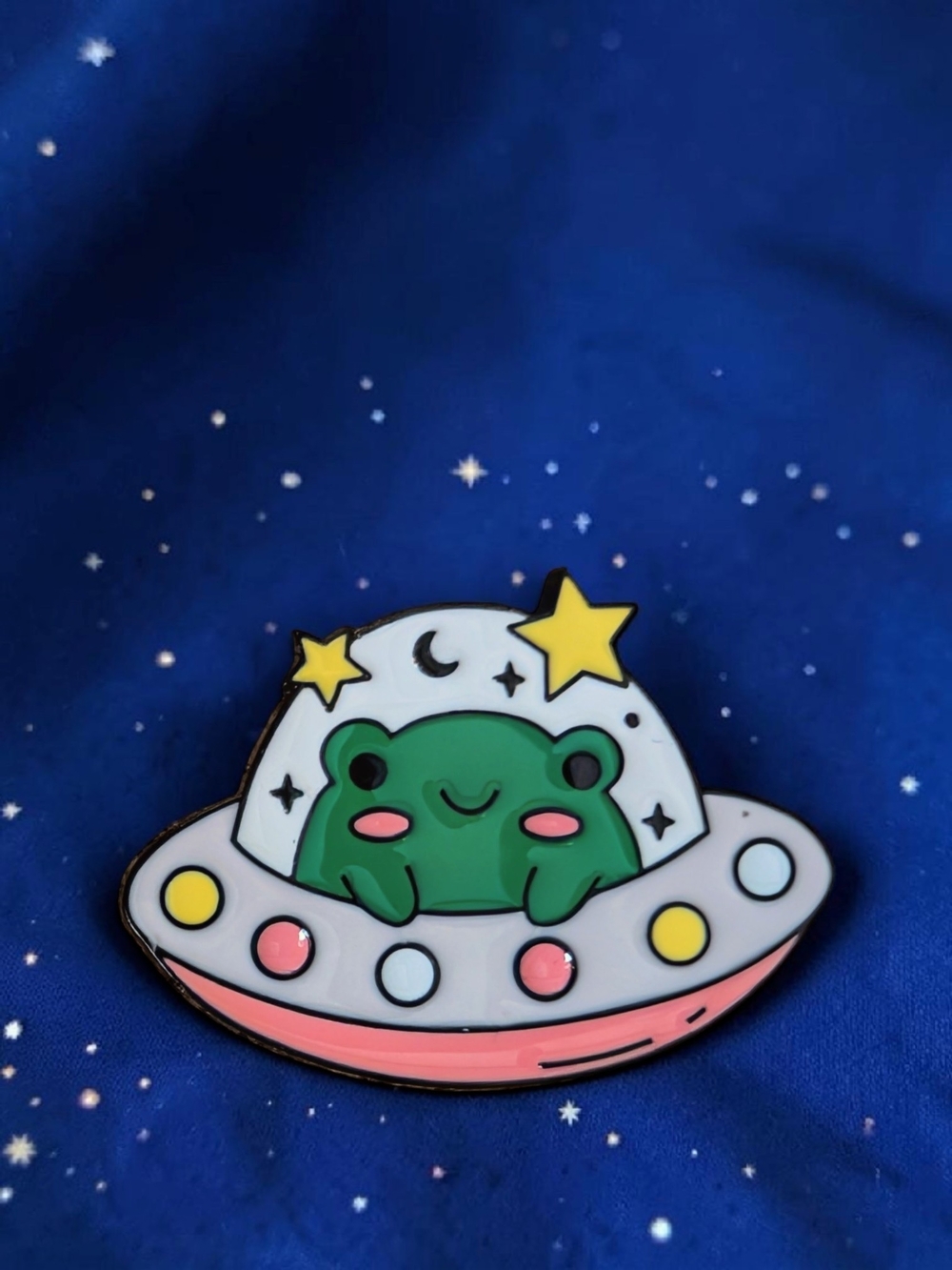 Frog UFO Enamel Pin - Cute Space Pin